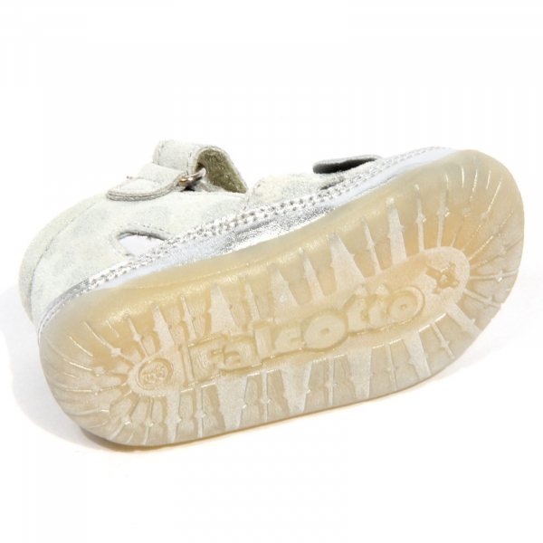 H3530 sandalo bimba girl FALCOTTO kids suede sandals silver