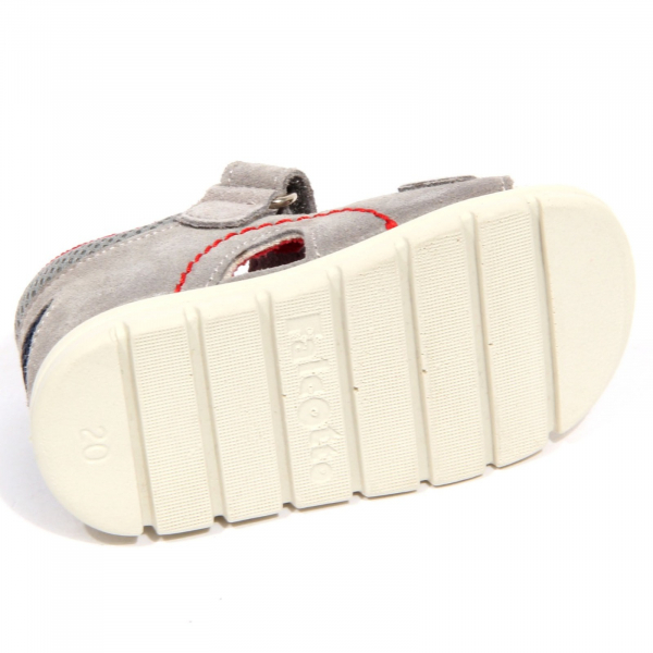 H3554 sandalo bimbo boy FALCOTTO 1627 kids sandals grey/red