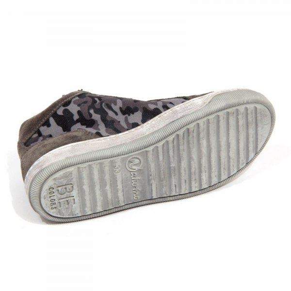H3668 sneaker bimbo boy NATURINO CLAY kids shoes grey/camouflage
