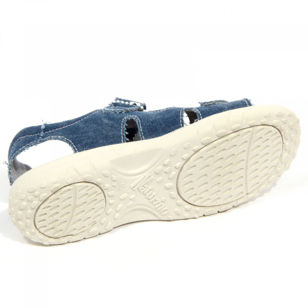 H3698 sandalo bimbo boy NATURINO kids denim sandals blue