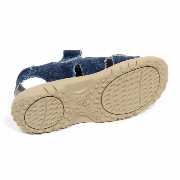H3702 sandalo bimbo boy NATURINO kids denim sandals blue
