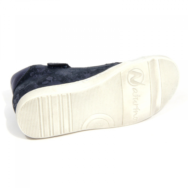 H3740 sneaker bimba girl NATURINO NAMUR kids printed suede shoes glitter blue