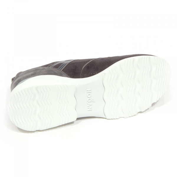 H3804 sneaker donna HOGAN ACTIVE ONE woman pois suede shoes grey