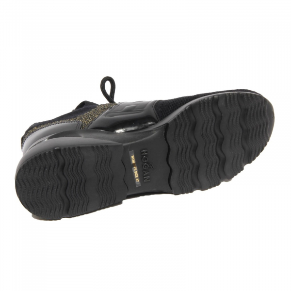 H3932 sneaker donna HOGAN ACTIVE ONE woman knitted shoes black