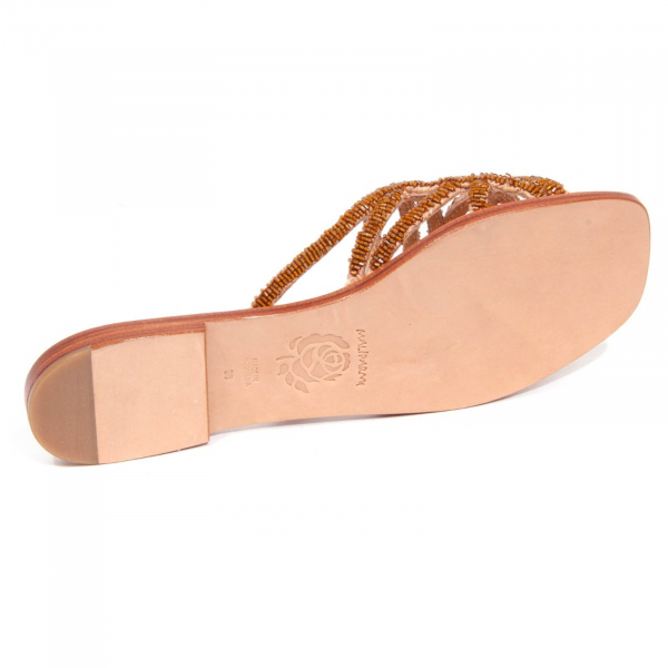 H5022 ciabatta donna MALIPARMI woman beads slides sandal 