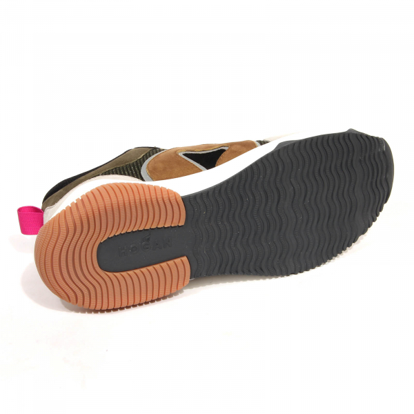 H7170 sneaker donna HOGAN H597 woman suede/glitter shoes