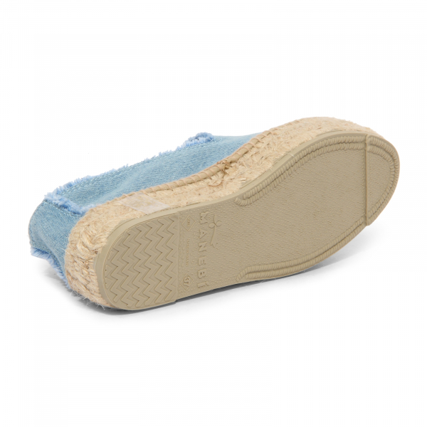 I1300 espadrillas donna MANEBI woman denim fringes slippers
