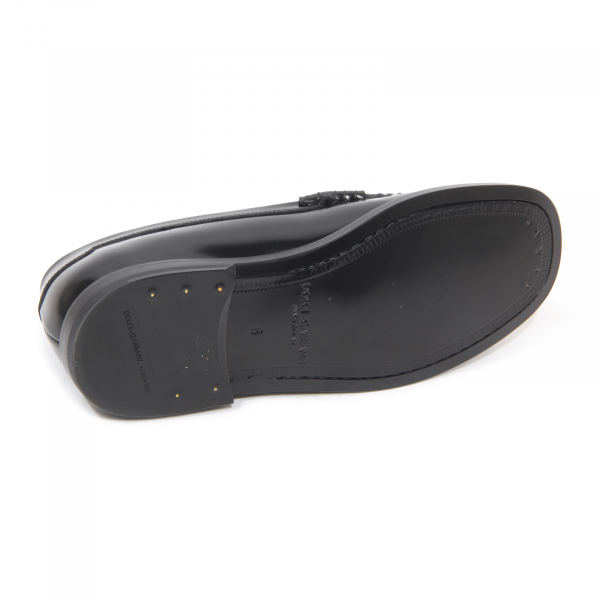 I2017 MOCASSINO UOMO DOLCE&GABBANA MAN LEATHER LOAFER BLACK