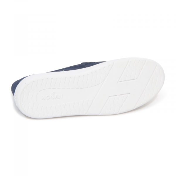I2143 MOCASSINO UOMO HOGAN MAN SUEDE LOAFER BLUE 