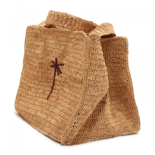 I2941 BORSA DONNA MANEBI WOMAN 27X27 CM RAFFIA BAG