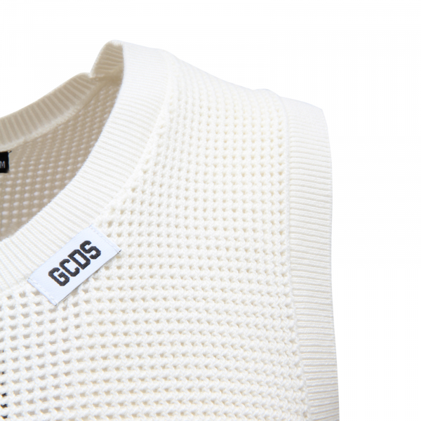 I3965 CANOTTA gilet  UOMO GCDS MAN OPEN KNIT TANK TOP