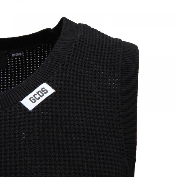 I3971 CANOTTA gilet  UOMO GCDS OPEN KNIT TANK TOP