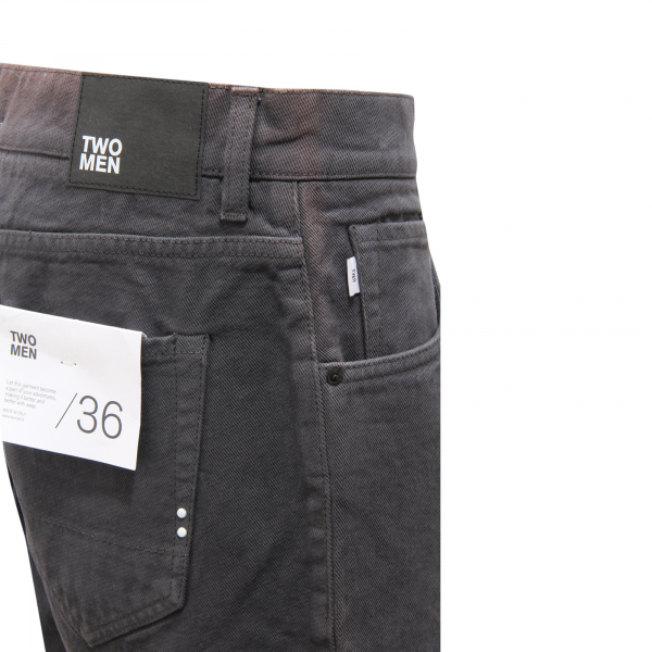 I4023 BERMUDA UOMO TWO MEN MAN VINTAGE EFFECT DENIM SHORT