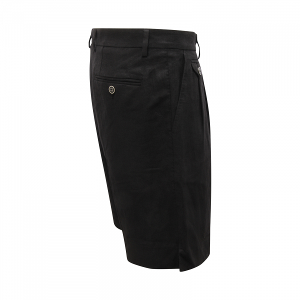 I4052 BERMUDA UOMO DOLCE&GABBANA MAN LINEN SHORT BLACK
