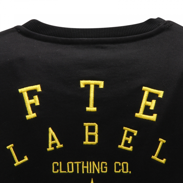 I4104 FELPA UOMO AFTER LABEL BRUXELLES MAN SWEATSHIRT BLACK