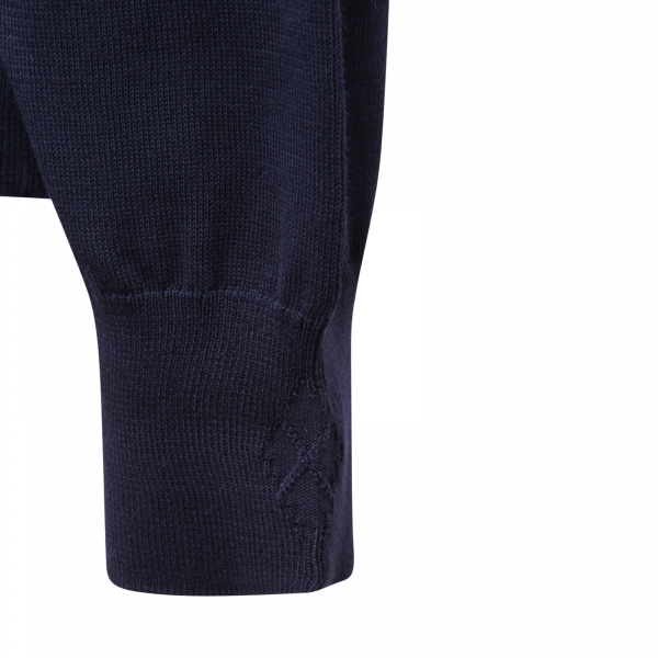I4967 MAGLIONE UOMO BALLANTYNE MAN COTTON POLO COLLAR SWEATER BLUE