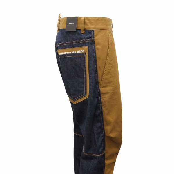 I5816 PANTALONE UOMO DSQUARED2 SKIPPER FIT MAN TROUSERS GREEN/DENIM