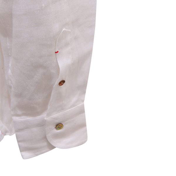 I6165 CAMICIA COREANA UOMO MAZZARELLI GREEN STONE MAN LINEN SHIRT