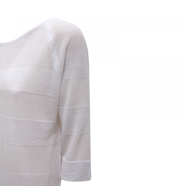 I6592 MAGLIA MANICA 3/4 DONNA CALATURA WOMAN LUREX T-SHIRT