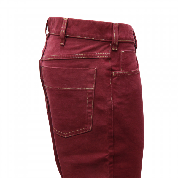 I7892 PANTALONE 5 TASCHE UOMO INCOTEX MAN TROUSERS BURGUNDY