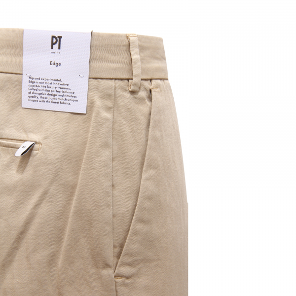 I8108 PANTALONE UOMO PT TORINO EDGE MAN COTTON/LINEN TROUSERS