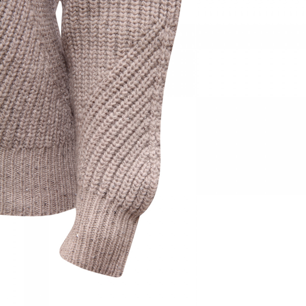 I8211 MAGLIONE DONNA LORENA ANTONIAZZI WOMAN WOOL/CASHMERE PAILLETTES SWEATER