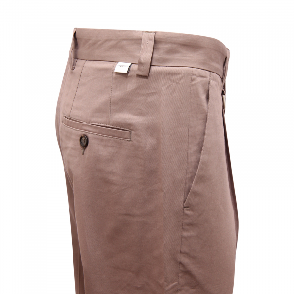 I8277 PANTALONE UOMO PAOLO PECORA MAN LYOCELL/COTTON TROUSERS TAUPE