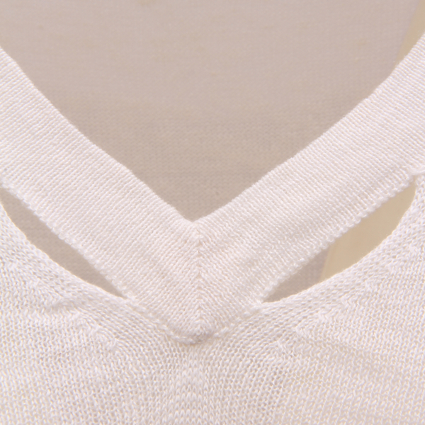 I9322 MAGLIA DONNA KANGRA WOMAN V-NECK LINEN T-SHIRT