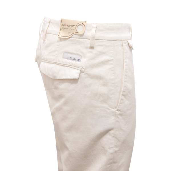 I9436 PANTALONE UOMO TELERIA ZED EDWARD MAN LINEN BLEND TROUSERS