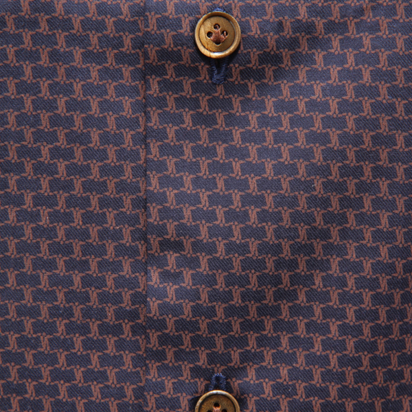 I9609 CAMICIA UOMO SONRISA MAN SHIRT BLUE/BROWN