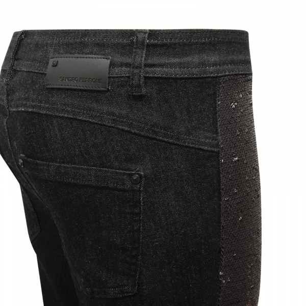 I9796 JEANS DONNA SANDRO FERRONE SUPERSKINNY WOMAN PAILLETTES TROUSERS