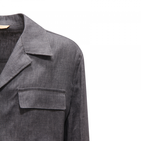 L0394 GIACCA CAMICIA UOMO BRIGLIA JOHN MAN LINEN JACKET