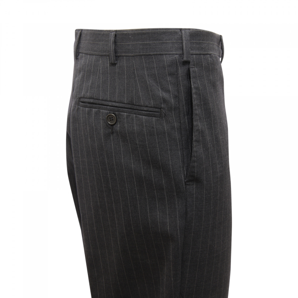 L1986 PANTALONE UOMO NO BRAND MAN WOOL PINSTRIPES TROUSERS