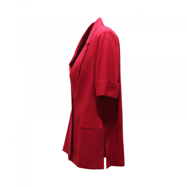 L2081 GIACCA DONNA DIXIE WOMAN VISCOSE/LINEN JACKET BURGUNDY