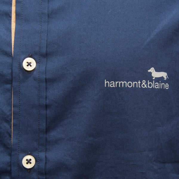 L3098 CAMICIA UOMO HARMONT&BLAINE REGULAR FIT MAN SHIRT BLUE