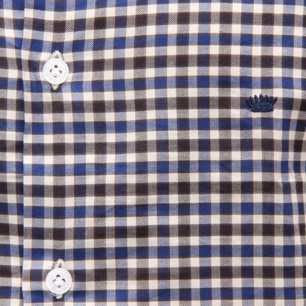 L3778 camicia uomo SONRISA SILVERY man checked shirt cotton