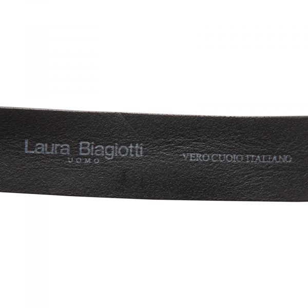 L3950 CINTURA UOMO LAURA BIAGIOTTI MAN LEATHER BELT BLACK