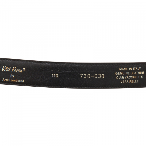 L3978 CINTURA UOMO NO BRAND MAN LEATHER BELT BLACK