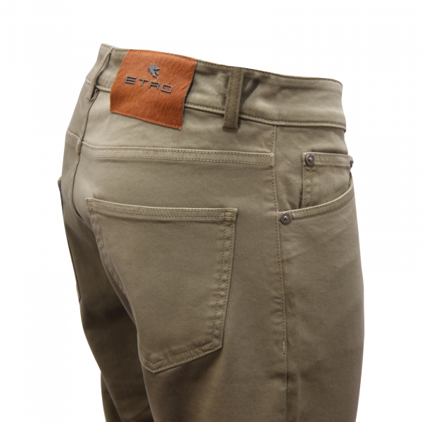 L4147 JEANS UOMO ETRO REGULAR FIT MAN TROUSERS GREEN