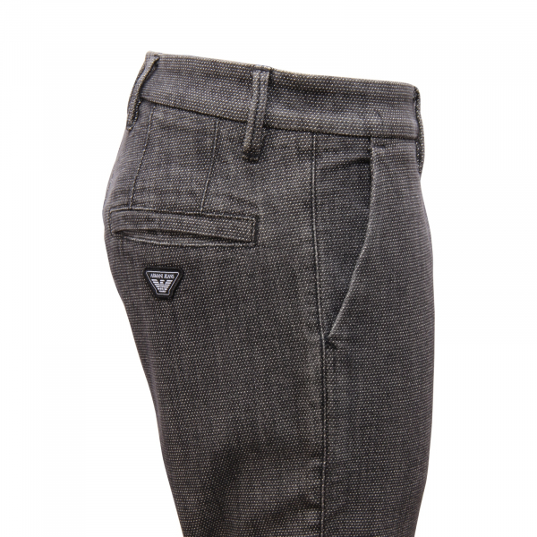 L4162 PANTALONE UOMO ARMANI JEANS MAN TROUSERS BLACK/GREY