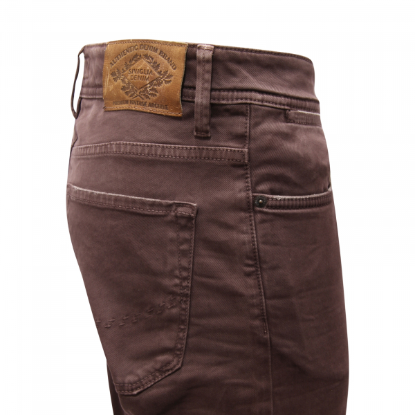 L4261 JEANS UOMO SIVIGLIA DENIM MAN TROUSERS BROWN