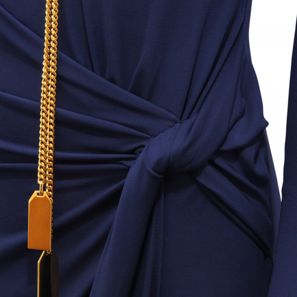 L4407 ABITO DONNA ELISABETTA FRANCHI WOMAN DRESS BLUE