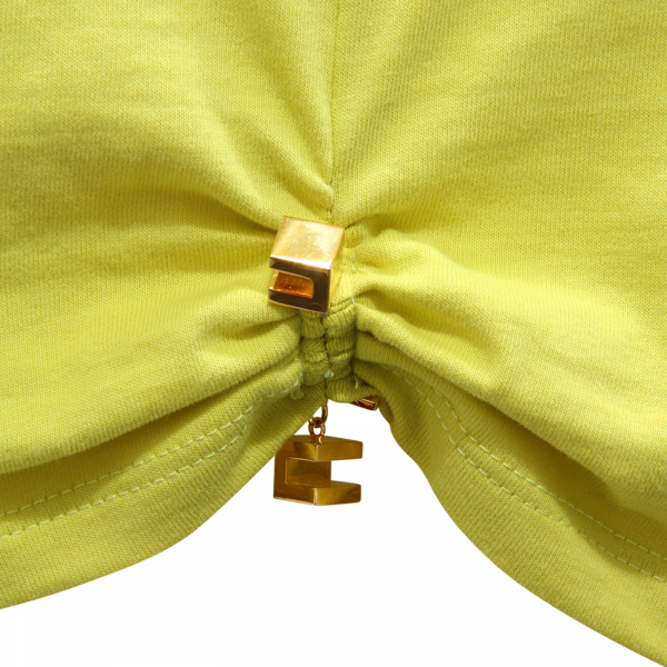 L4457 MAGLIA DONNA ELISABETTA FRANCHI WOMAN T-SHIRT YELLOW/GREEN