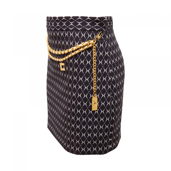L4529 GONNA DONNA ELISABETTA FRANCHI WOMAN SKIRT BLACK