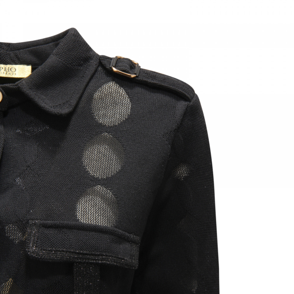 L4621 CAMICIA DONNA PHO FIRENZE WOMAN POIS SHIRT BLACK