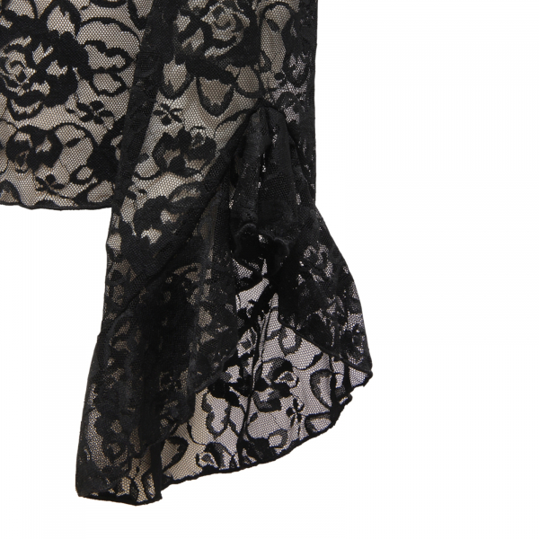 L4694 BLUSA DONNA KONTATTO WOMAN LACE BLOUSE BLACK