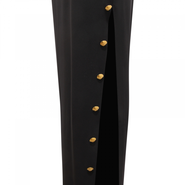 L4752 ABITO BUSTIER DONNA ELISABETTA FRANCHI RED CARPET WOMAN DRESS BLACK