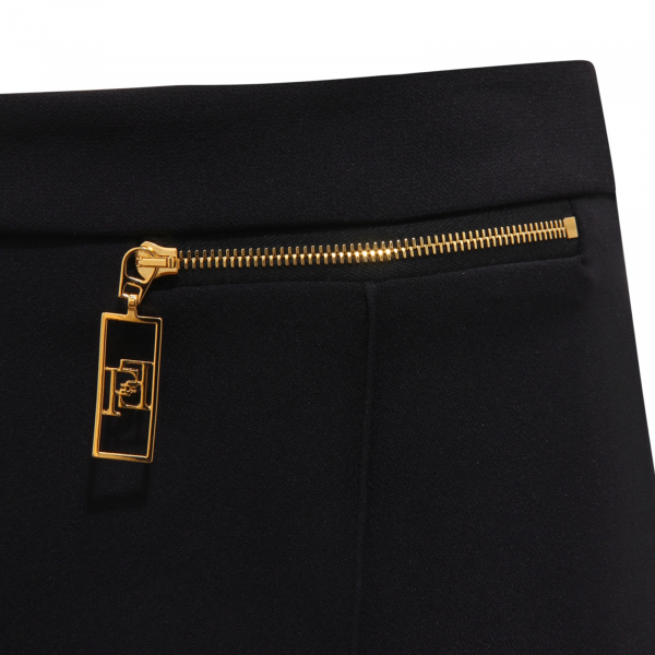 L4836 PANTALONE DONNA ELISABETTA FRANCHI WOMAN TROUSERS BLACK