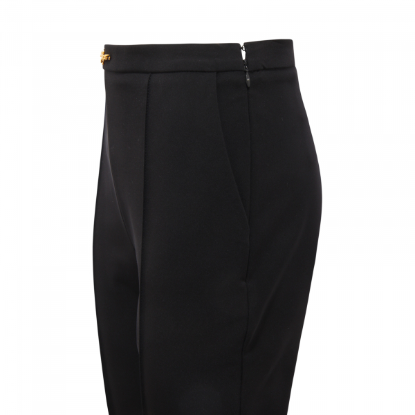 L4876 PANTALONE DONNA ELISABETTA FRANCHI WOMAN TROUSERS BLACK