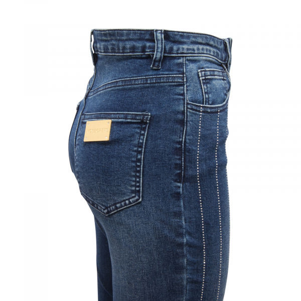 L5445 JEANS DONNA NO SECRETS MILANO WOMAN STRASS TROUSERS